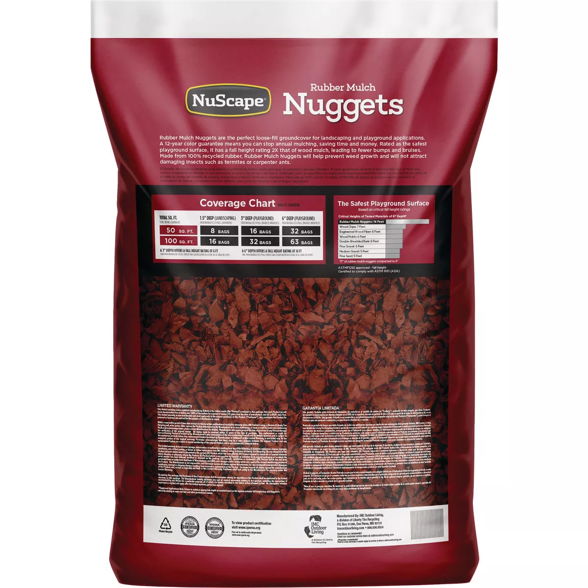 NuScape Red 0.8 Cu. Ft. Rubber Mulch Nuggets - photo 2