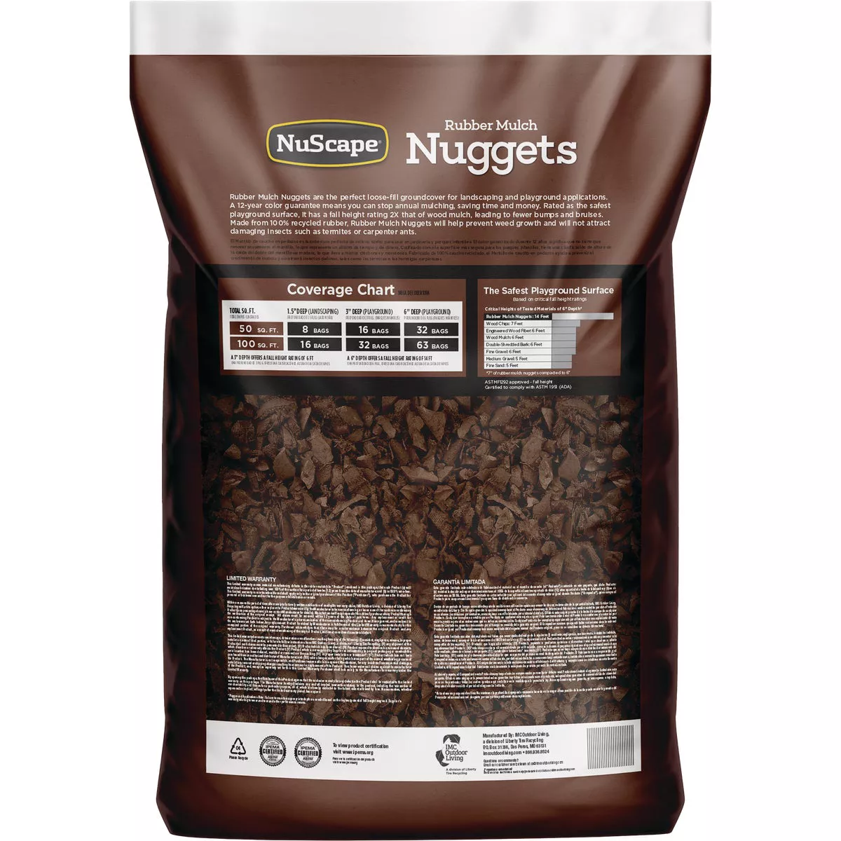 NuScape Brown 0.8 Cu. Ft. Rubber Mulch Nuggets - photo 2