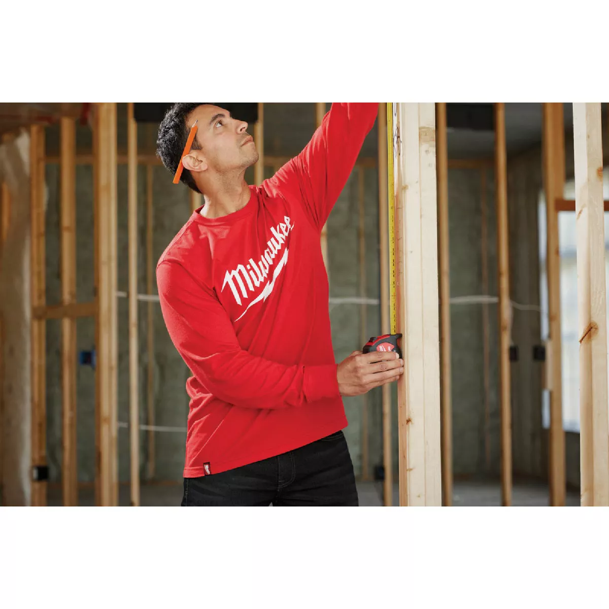 Milwaukee Large Red Long Sleeve Men's Heavy-Duty Shirt - photo 4