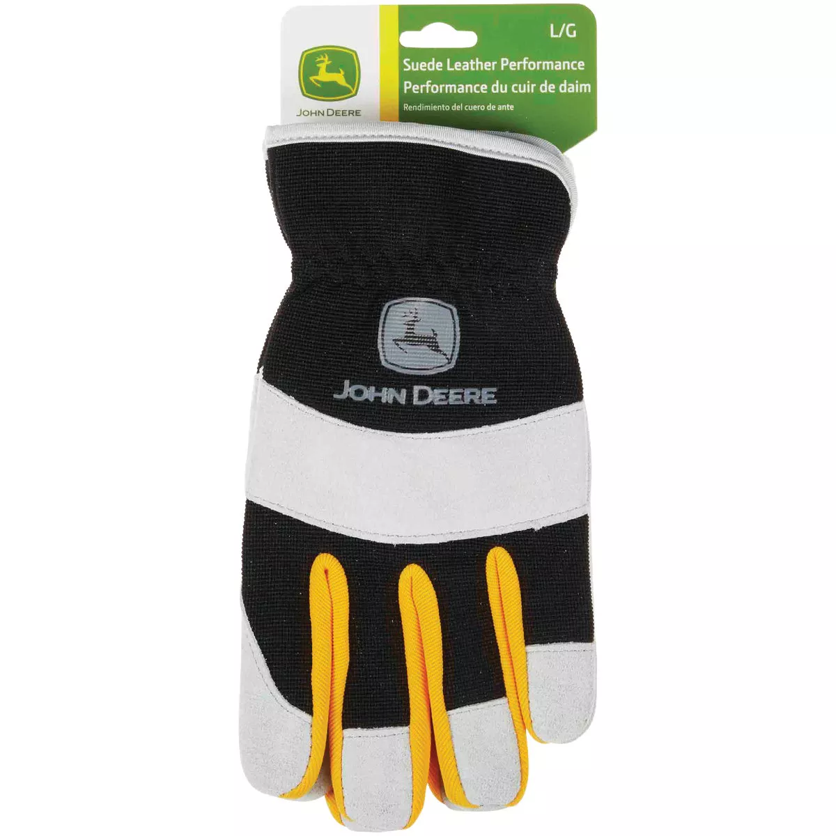 John Deere Men's Large Cowhide Leather Black Work Glove - photo 2