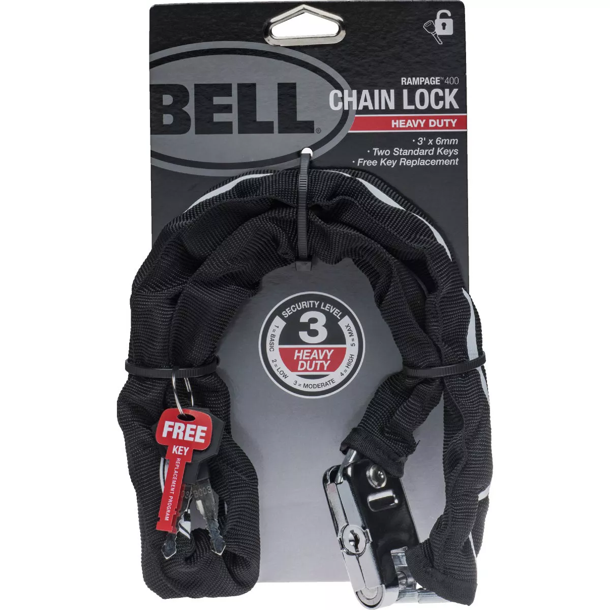 Bell Sports Rampage 400 HD 3 Ft. L. Keyed Bicycle Chain Lock - photo 2