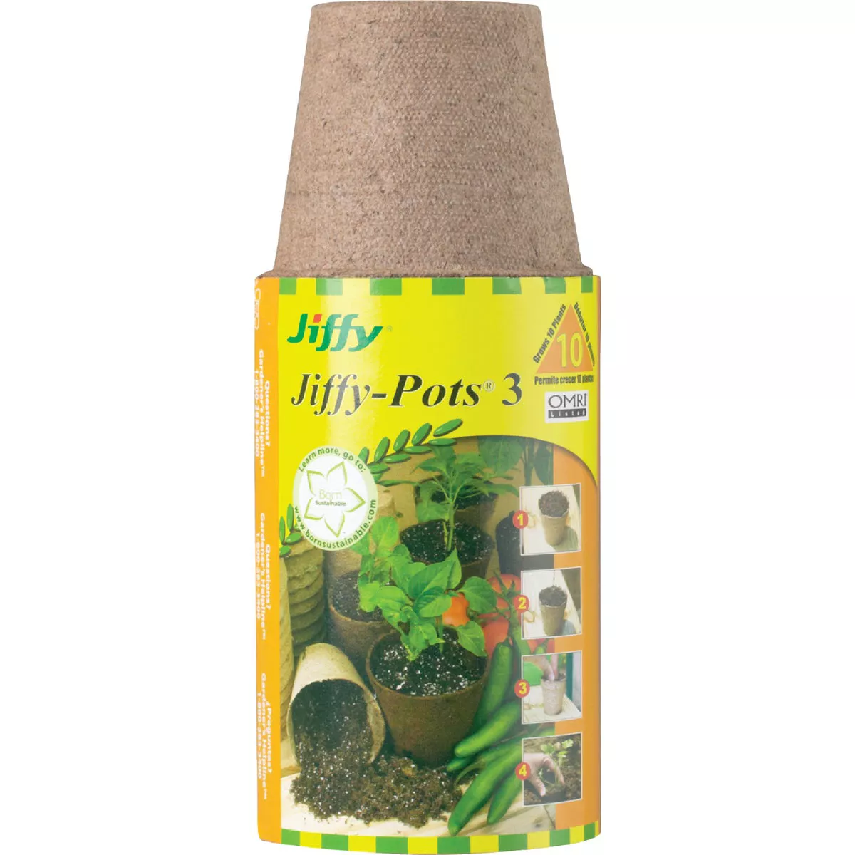 Jiffy 3 In. W. Round Peat Pot (10-Pack) - photo 2
