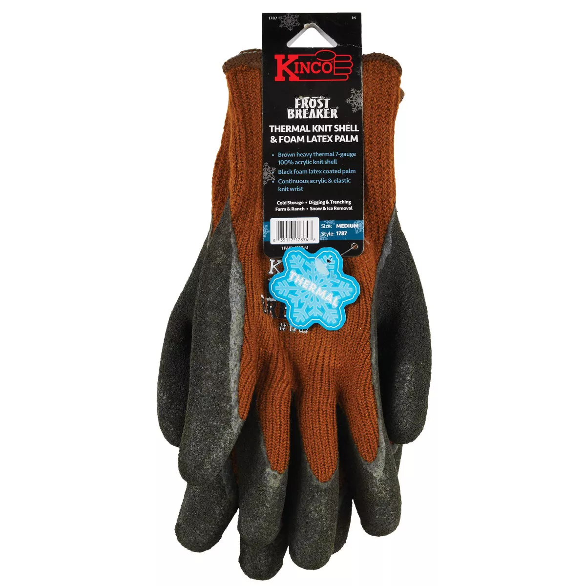 Kinco Frost Breaker Men's Medium Acrylic Knit Shell Latex Coated Palm Glove - photo 2