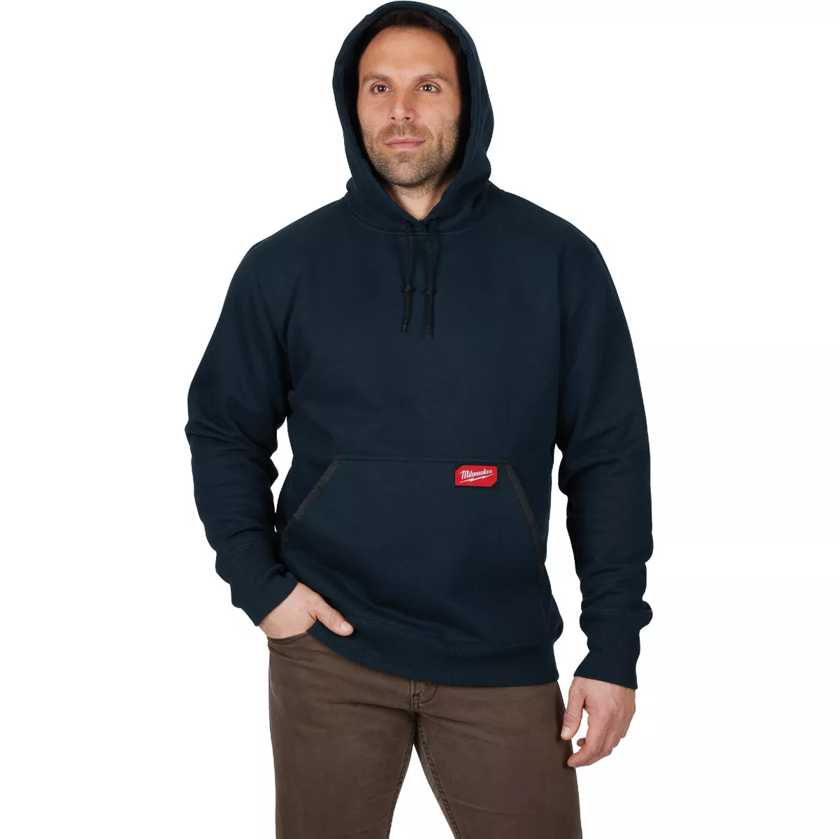 Milwaukee Large Navy Blue Heavy-Duty Pullover Hooded Sweatshirt - photo 4