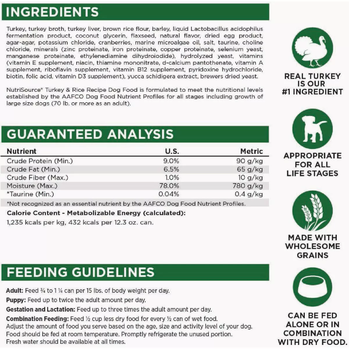 NutriSource 12.3 Oz. Turkey & Rice Recipe Wet Dog Food - photo 5