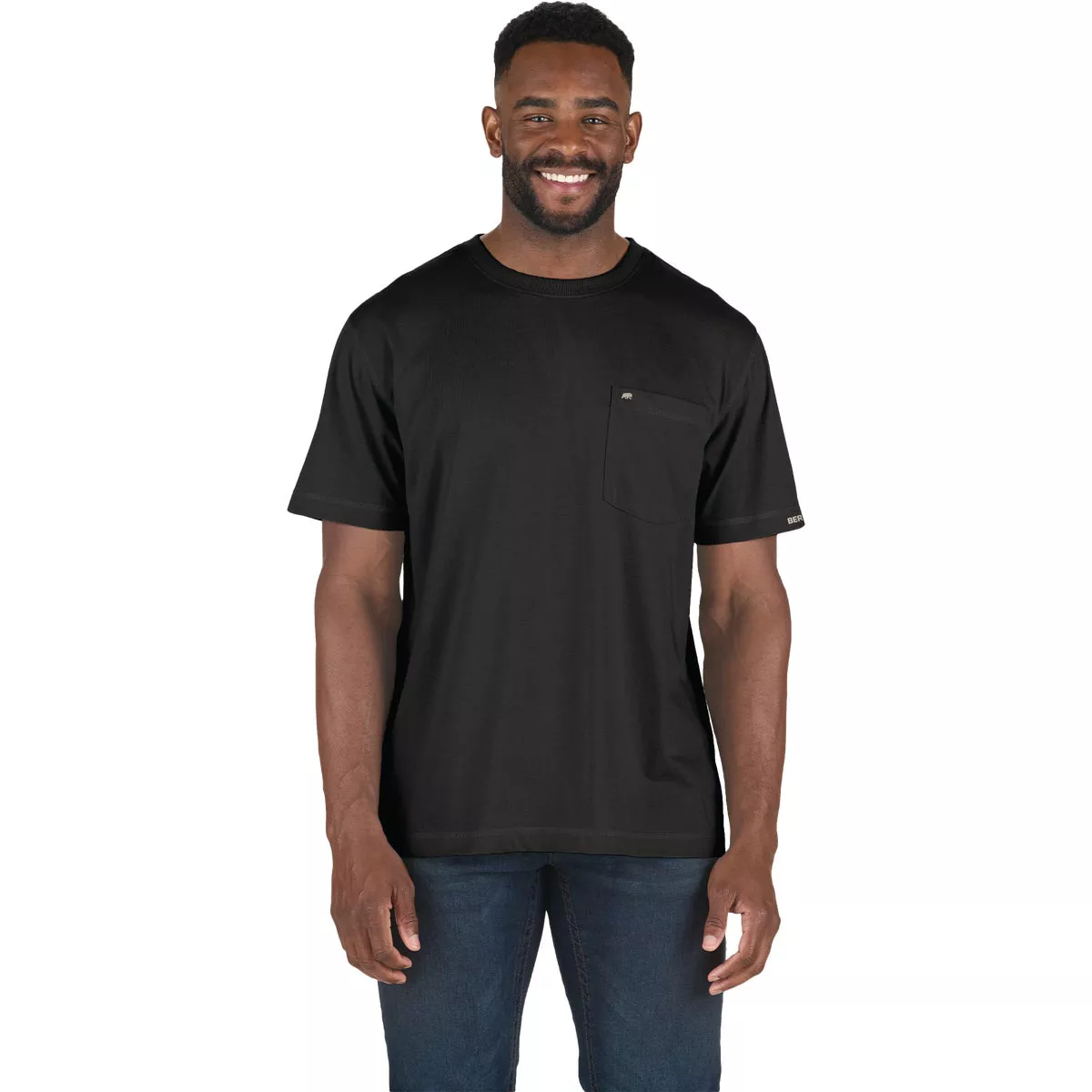 Berne Performance Men's 4XL Tall Black Short Sleeve Pocket T-Shirt