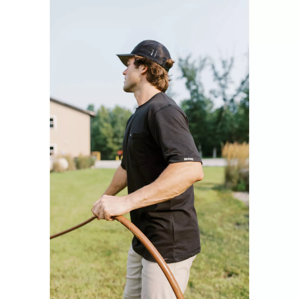 Berne Performance Men's 4XL Tall Black Short Sleeve Pocket T-Shirt - photo 5