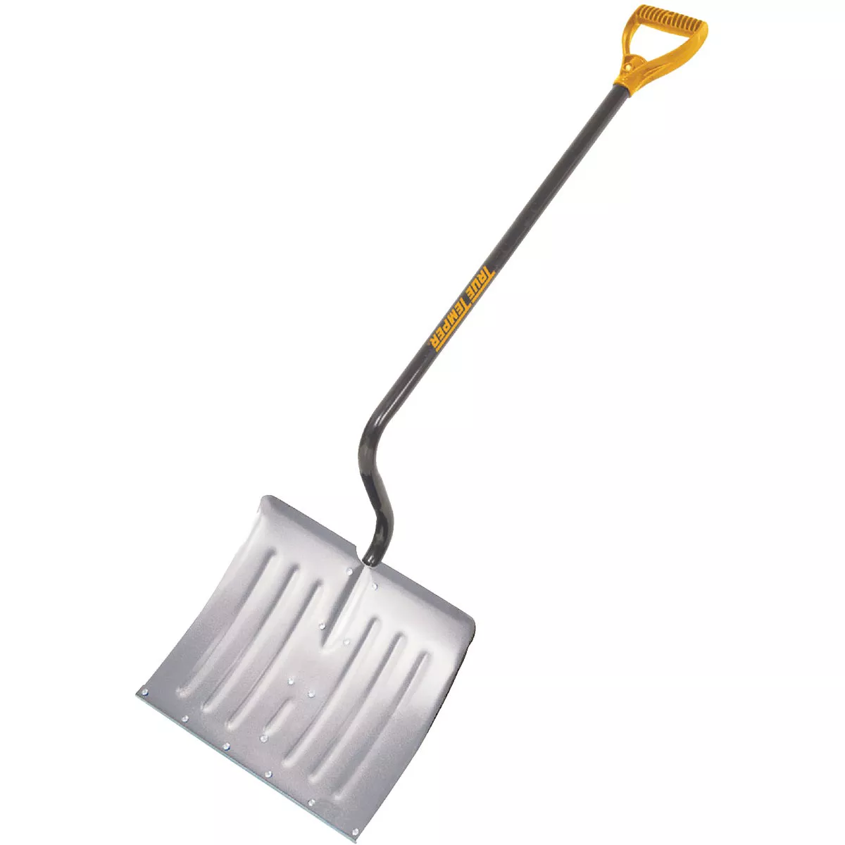 True Temper 18 In. Aluminum Snow Shovel with Steel Wear Strip and 37.5 In. Steel Handle