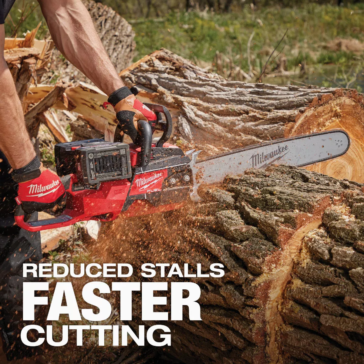 Milwaukee M18 FUEL Brushless 20 In. Cordless Chainsaw Kit with (2) 8.0 Ah Batteries & Charger - photo 6