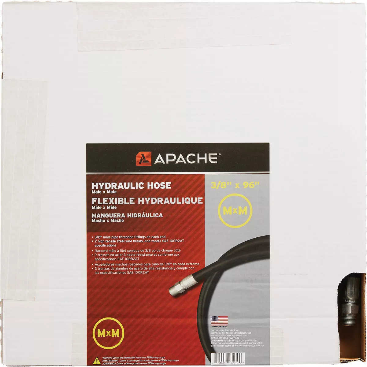 Apache 3/8 In. x 96 In. Male to Male Hydraulic Hose - photo 2