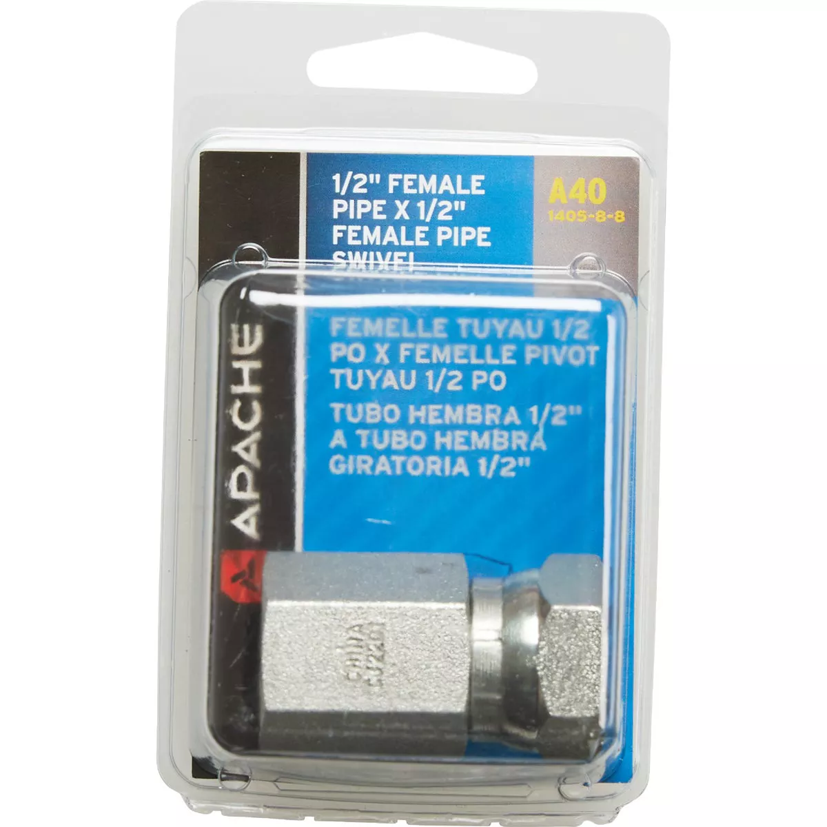 Apache 1/2 In. Female Pipe Swivel x 1/2 In. Female Pipe Swivel Straight Hydraulic Hose Adapter - photo 2