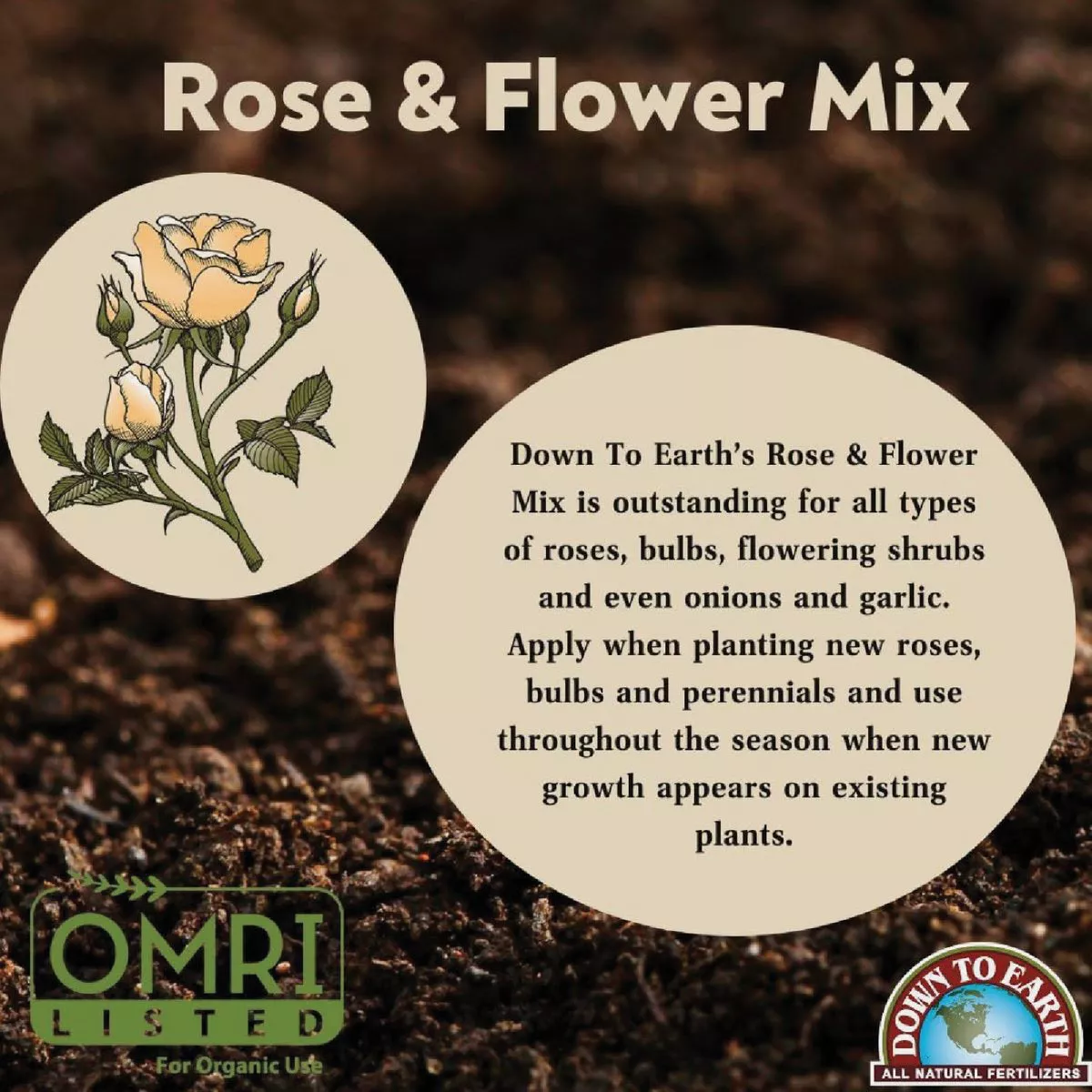 Down To Earth 15 Lb. 4-8-4 Rose & Flower Mix - photo 5