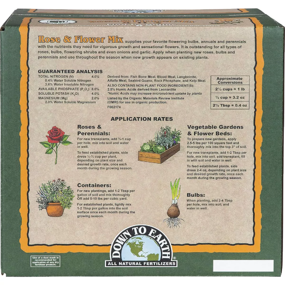 Down To Earth 15 Lb. 4-8-4 Rose & Flower Mix - photo 4