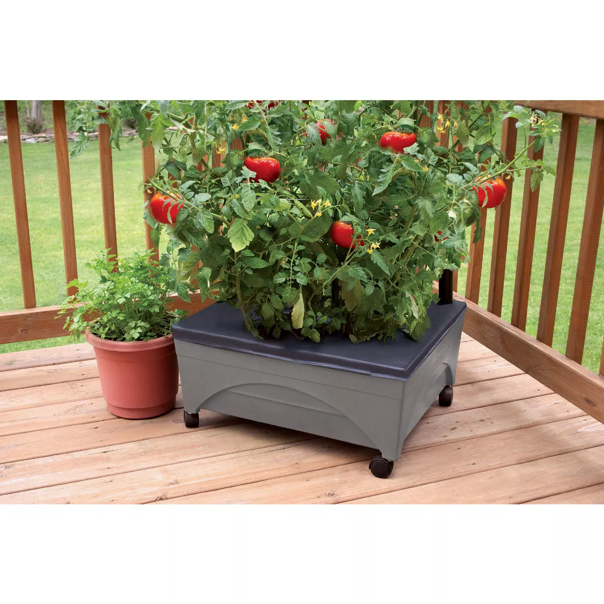 City Pickers 20 In. W. x 11 In. H. x 24 In. L. Slate Polyethylene Portable Patio Garden Kit - photo 3