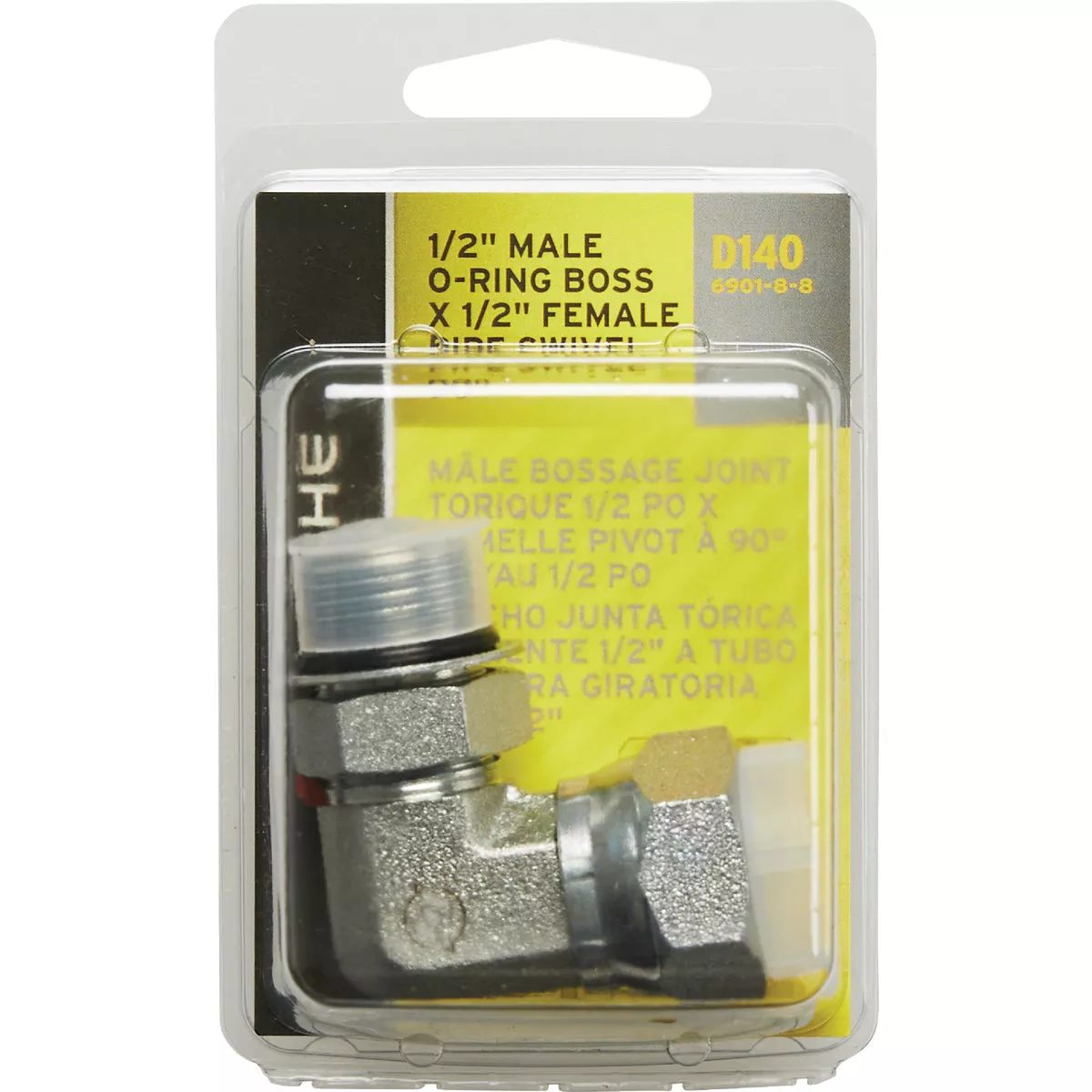 Apache 1/2 In. Male O-Ring x 1/2 In. Female Pipe Swivel 90 Deg. Hydraulic Hose Adapter - photo 2