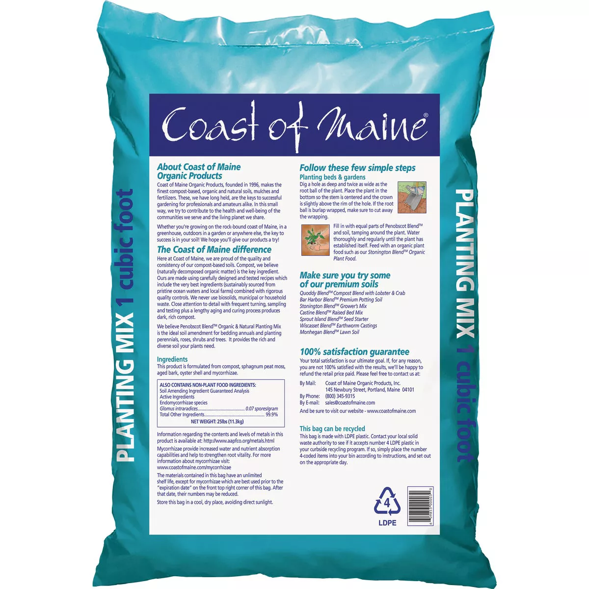 Coast of Maine Penobscot Blend 1 Cu. Ft. Organic & Natural Top Soil Planting Mix - photo 2