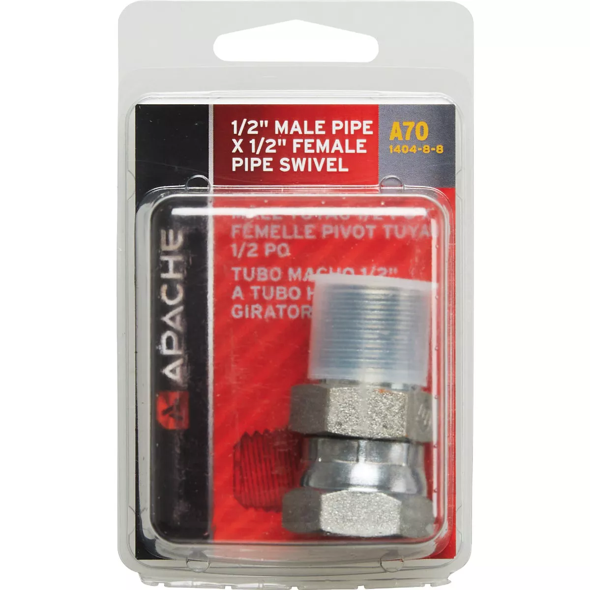 Apache 1/2 In. Male Pipe x 1/2 In. Female Pipe Swivel Straight Hydraulic Hose Adapter - photo 2