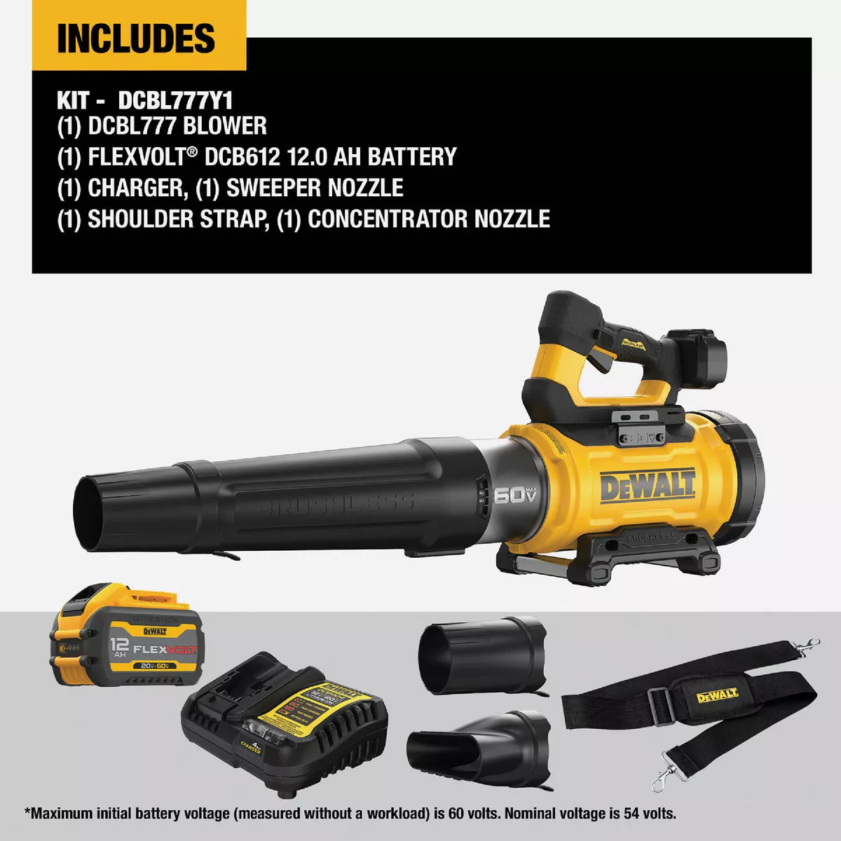 DEWALT 60V MAX Brushless High Power Cordless Blower Kit with FLEXVOLT 12.0 Ah Battery & Fast Charger - photo 6