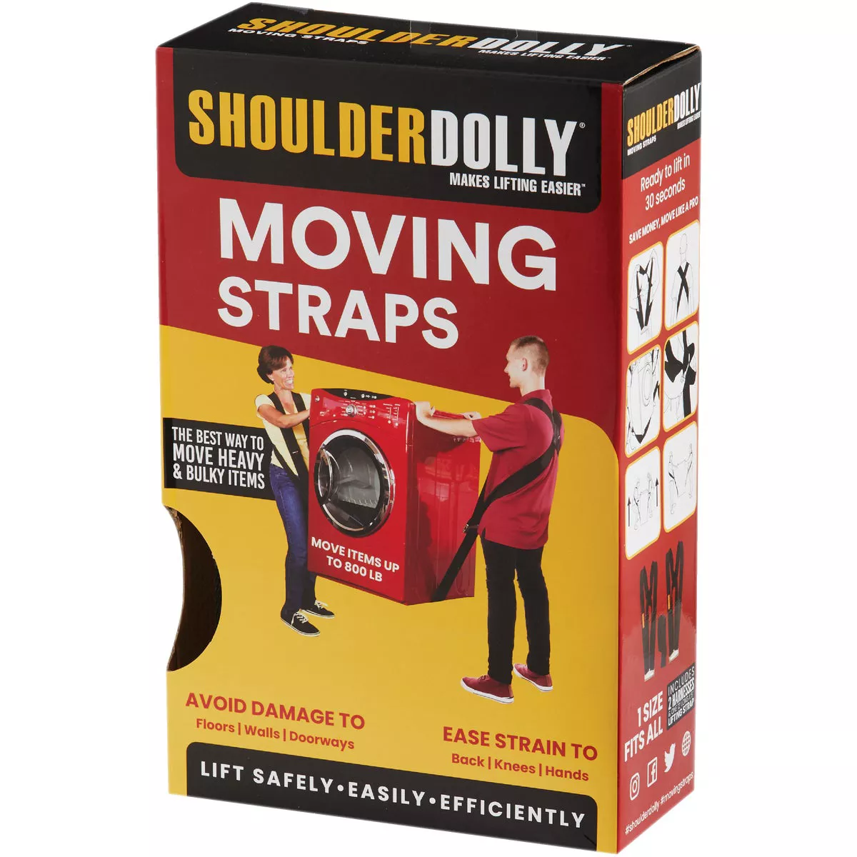 Nielsen 800 Lb. Capacity Moving Straps Shoulder Dolly - photo 3