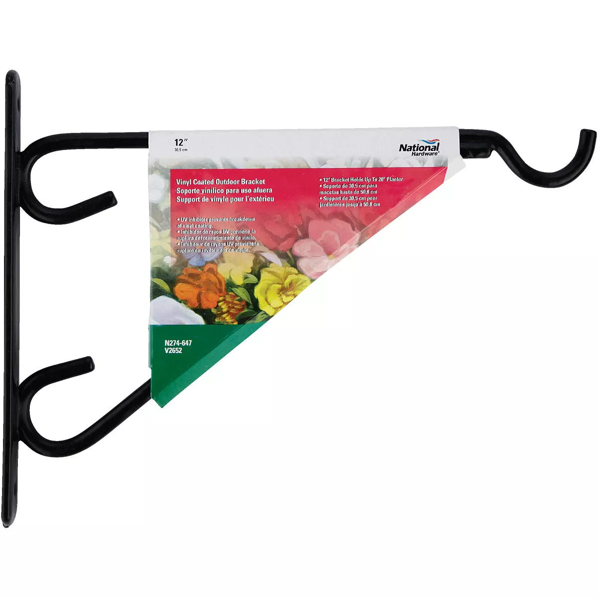 National Hardware 12 In. Black Vinyl-Coated Steel Plant Hanger Bracket - photo 2