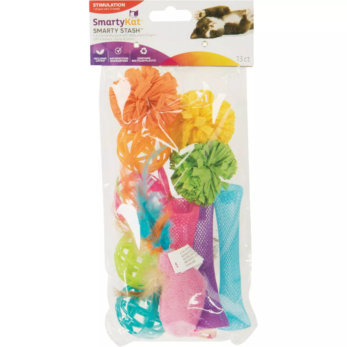 SmartyKat Smarty Stash Variety Pack Cat Toy (13-Pack)
