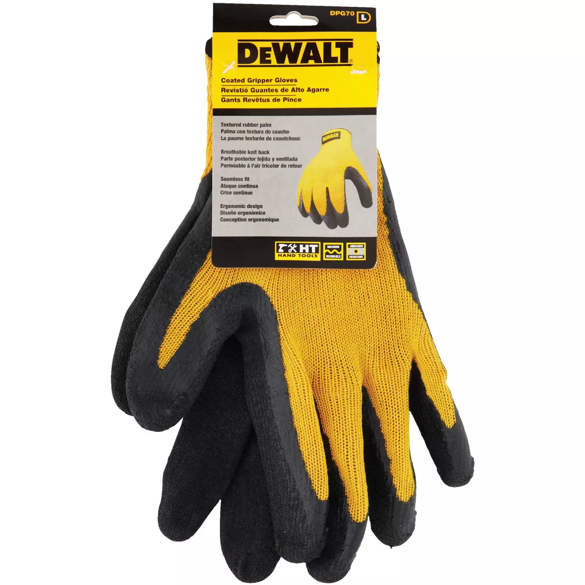 DEWALT Men's Large Gripper Rubber Coated Glove - photo 2