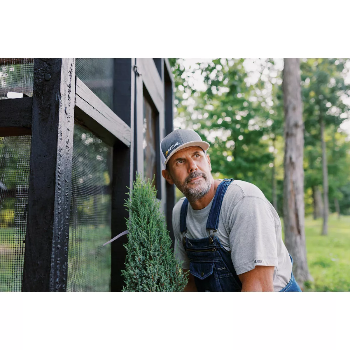Berne Charcoal Heather Offset Logo Mesh-Back Cap - photo 4
