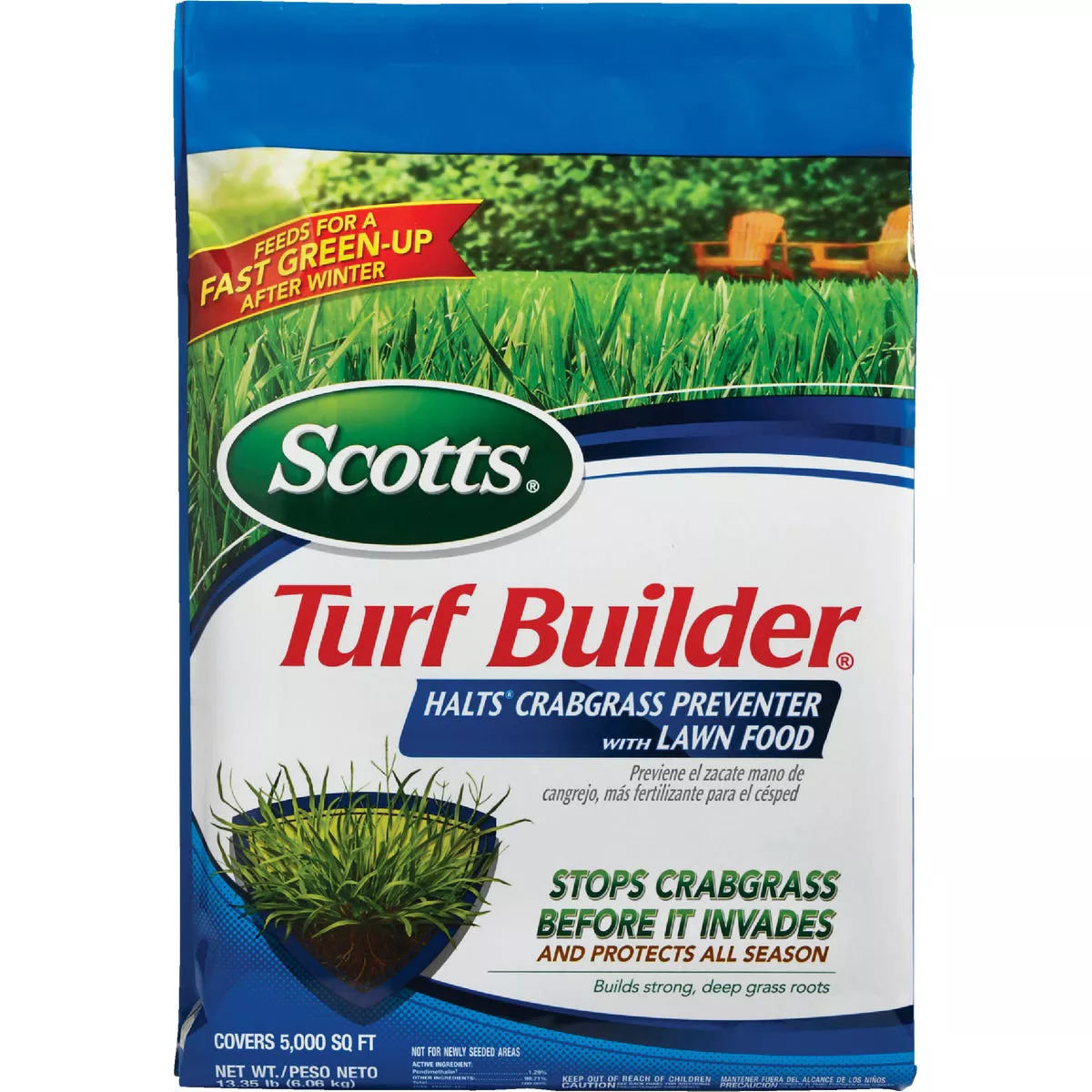 Scotts Turf Builder 13.35 Lb. 5000 Sq. Ft. Halts Crabgrass Preventer with Lawn Food - photo 9