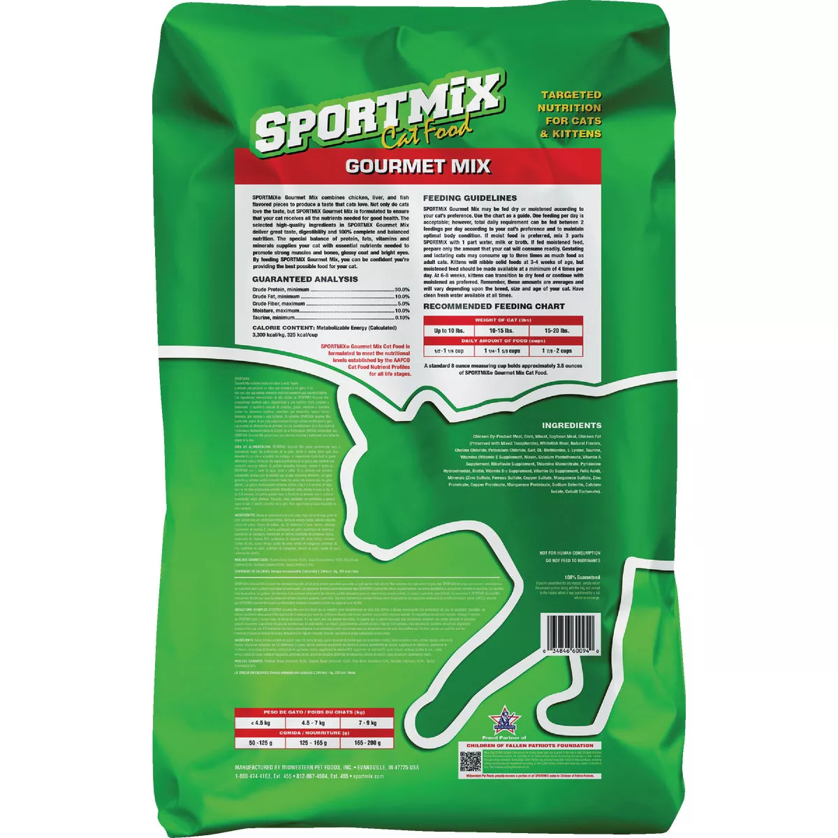 Sportmix Gourmet Mix 15 Lb. Chicken, Liver, & Fish Flavor All Ages Dry Cat Food - photo 2