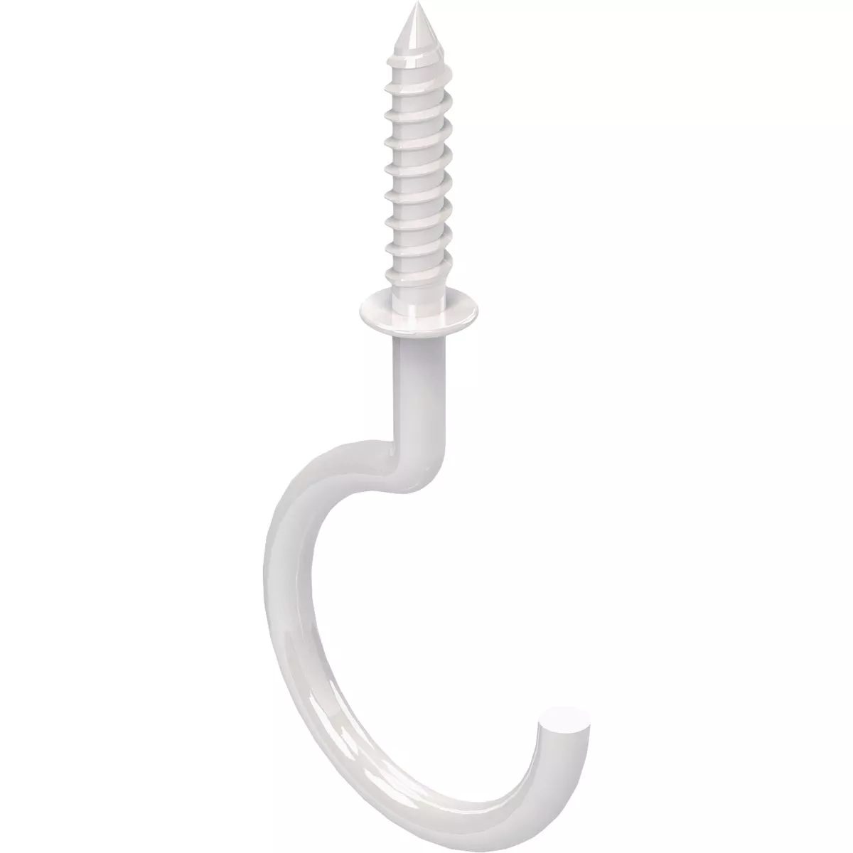 National Hardware White Vinyl-Coated Ceiling Hook (2-Pack)