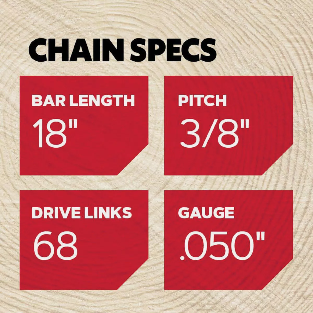 Oregon D68 AdvanceCut Saw Chain for 18 in. Bar - 68 Drive Links - fits Husqvarna, Makita, Poulan, Cub Cadet, Efco and Red Max - photo 5