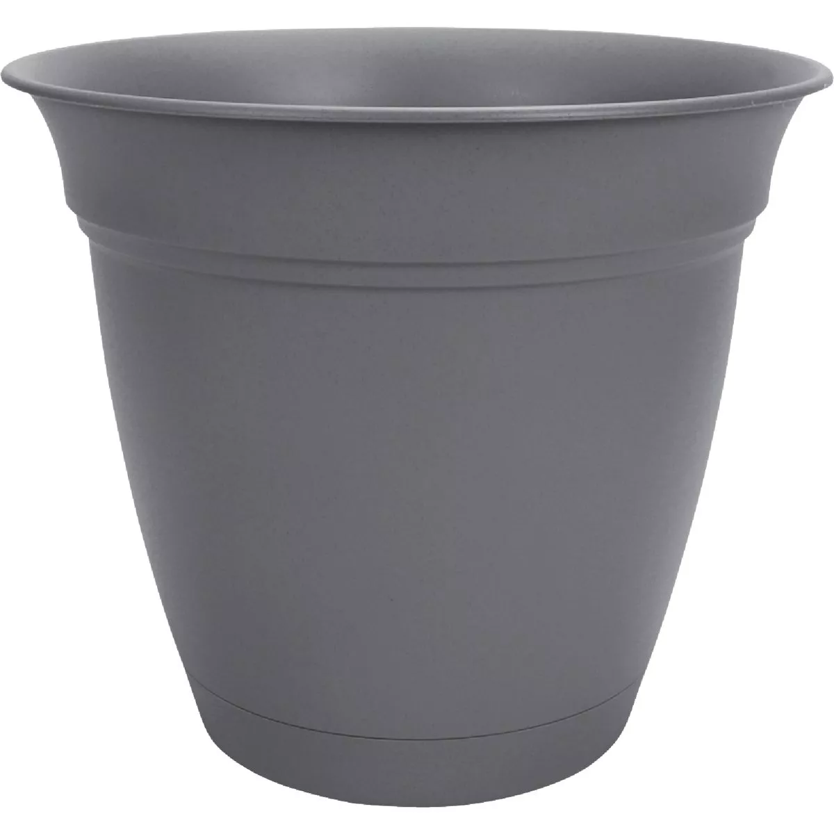 HC Companies Eclipse 16 In. Warm Gray Planter with Saucer