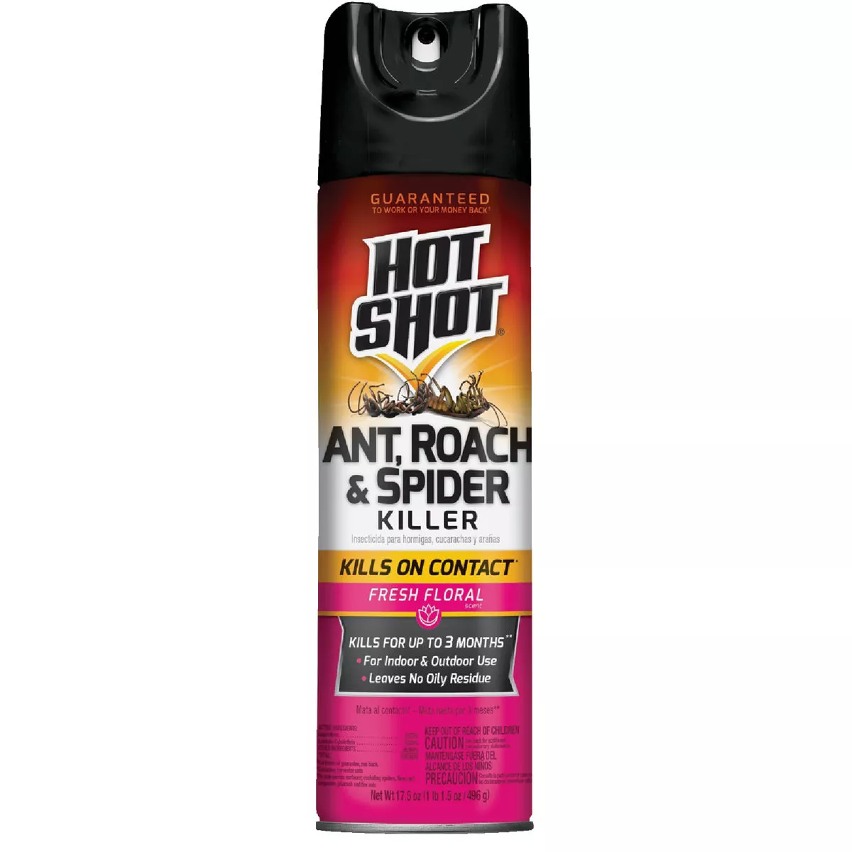 Hot Shot 17.5 Oz. Fresh Floral Scent Aerosol Spray Ant & Roach Killer Plus Germ Killer