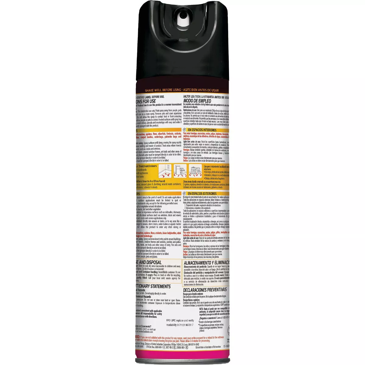 Hot Shot 17.5 Oz. Fresh Floral Scent Aerosol Spray Ant & Roach Killer Plus Germ Killer - photo 2
