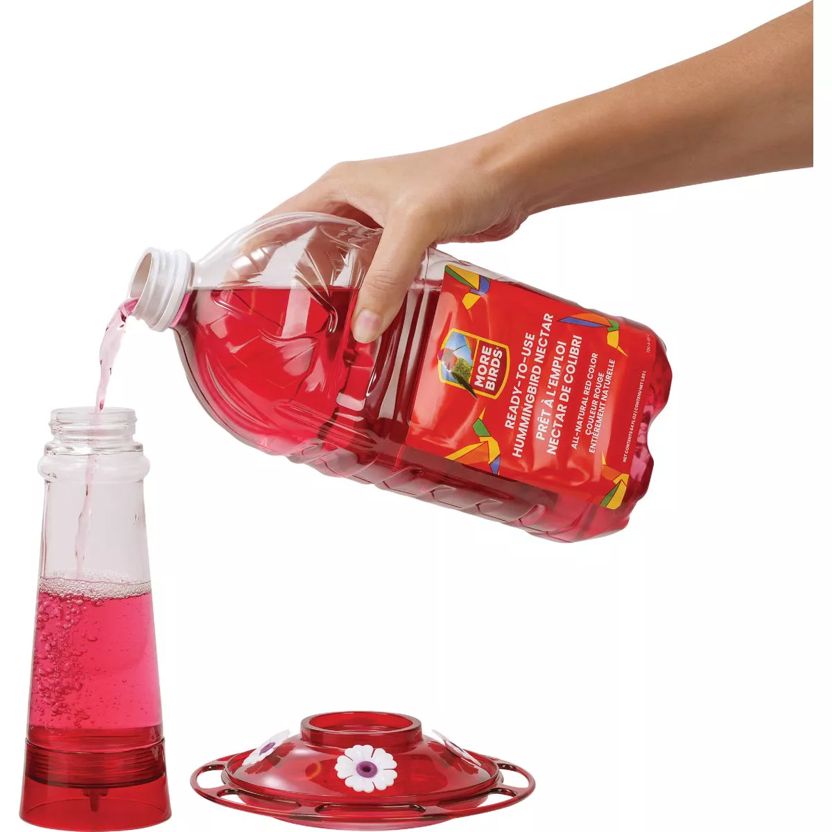 More Birds 64 Oz. Red Ready To Use Liquid Hummingbird Nectar - photo 3