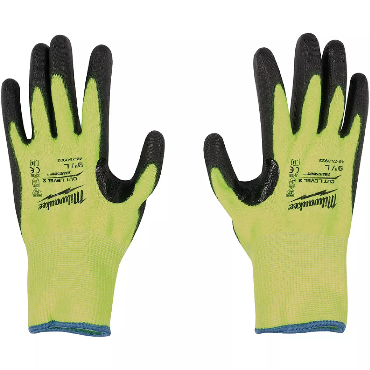 Milwaukee Unisex Medium Cut Level 2 High Vis Polyurethane Dipped Glove - photo 3