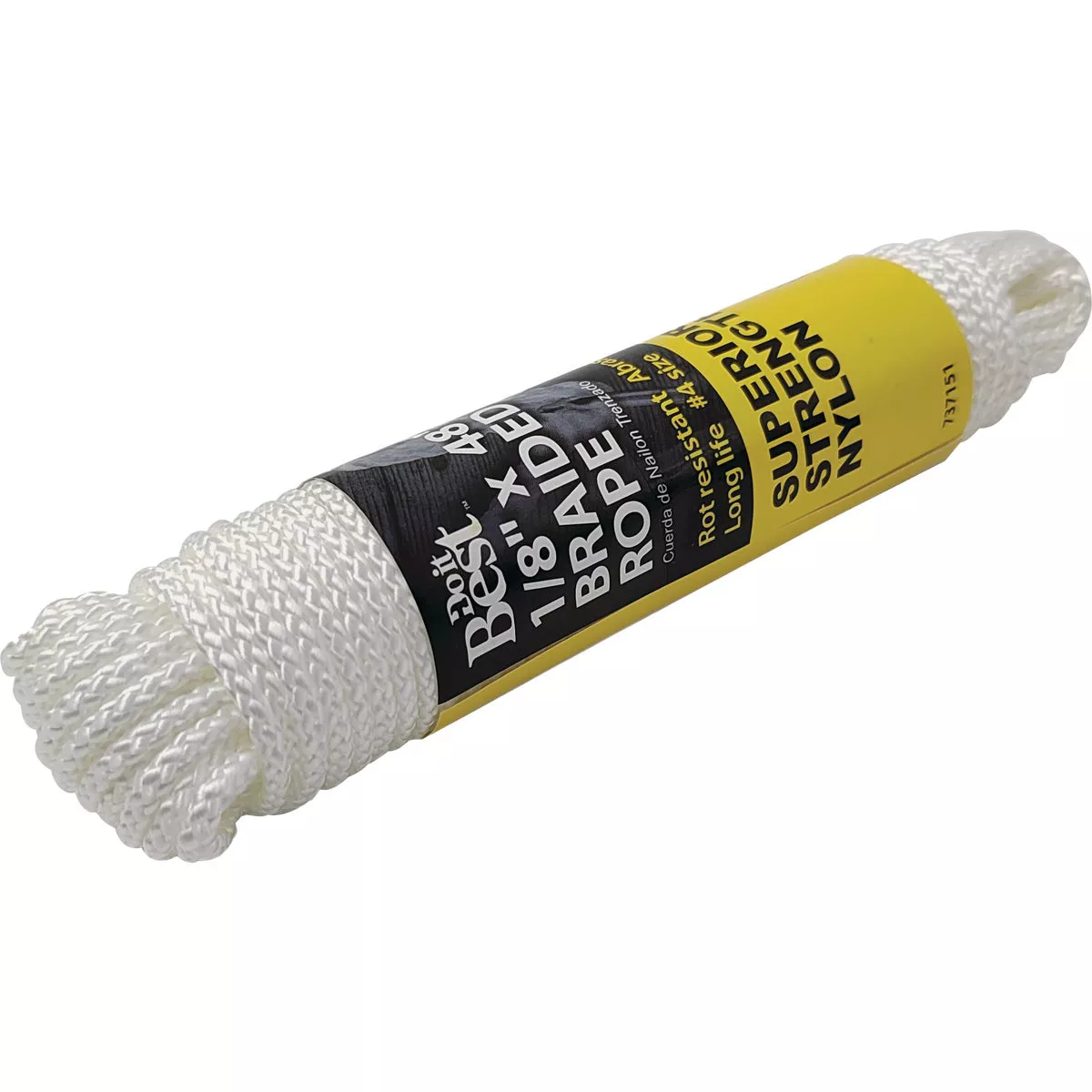 Do it Best 1/8 In. x 48 Ft. White Braided Nylon Packaged Rope - photo 2