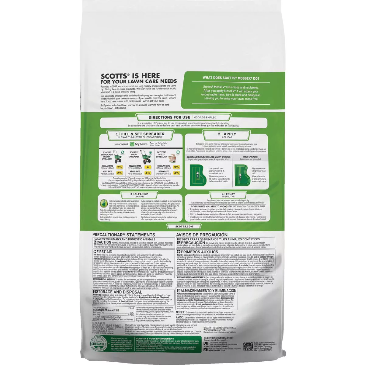 Scotts MossEx 18.37 Lb. 5000 Sq. Ft. Moss Killer For Lawns - photo 2