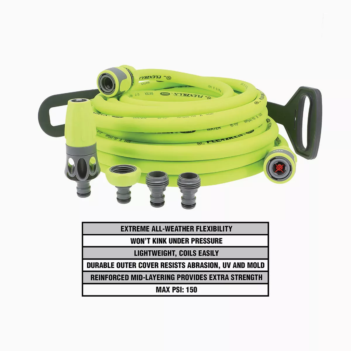 Flexzilla 1/2 In. Dia. x 50 Ft. L. Heavy Duty Garden Hose with Quick Connect - photo 5