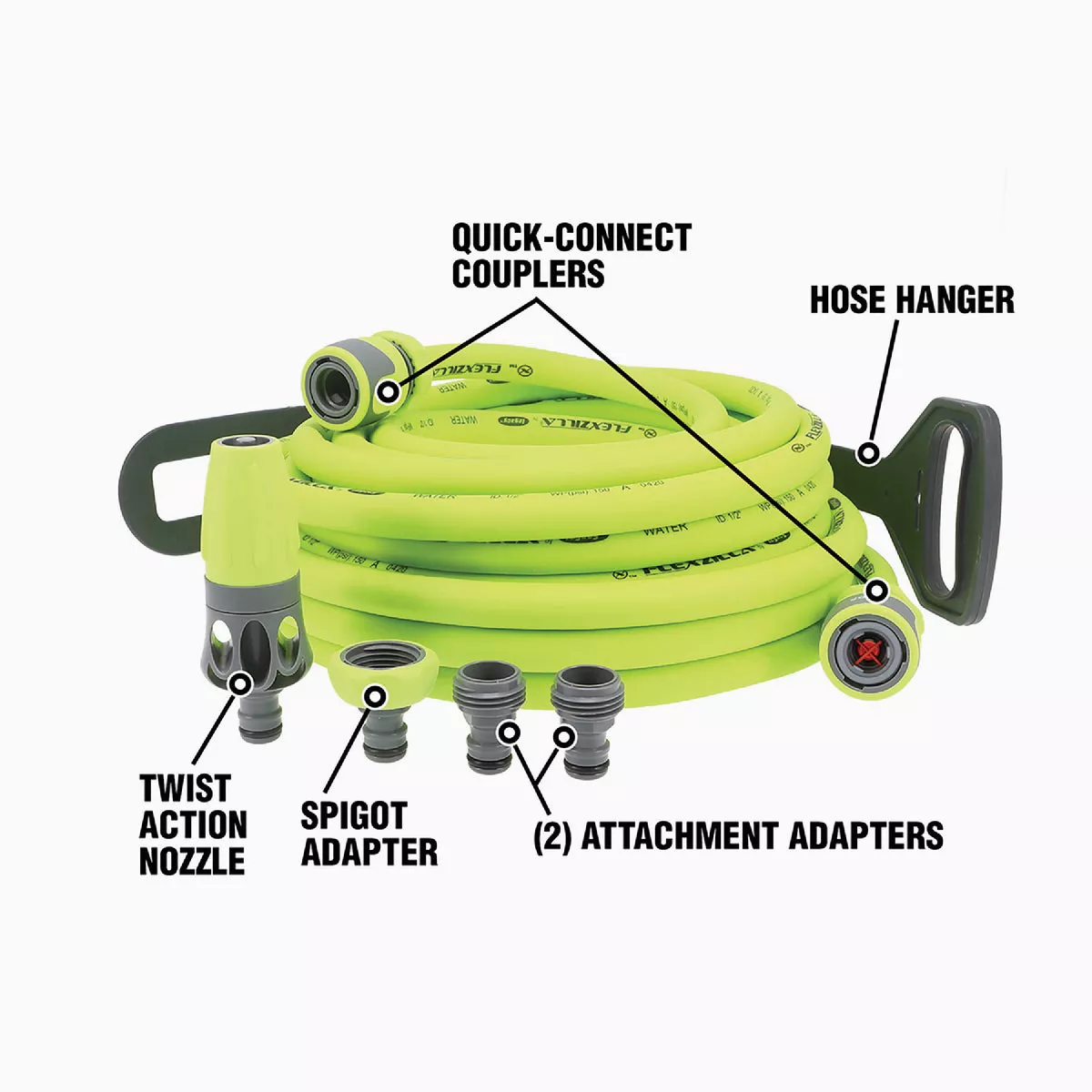 Flexzilla 1/2 In. Dia. x 50 Ft. L. Heavy Duty Garden Hose with Quick Connect - photo 6