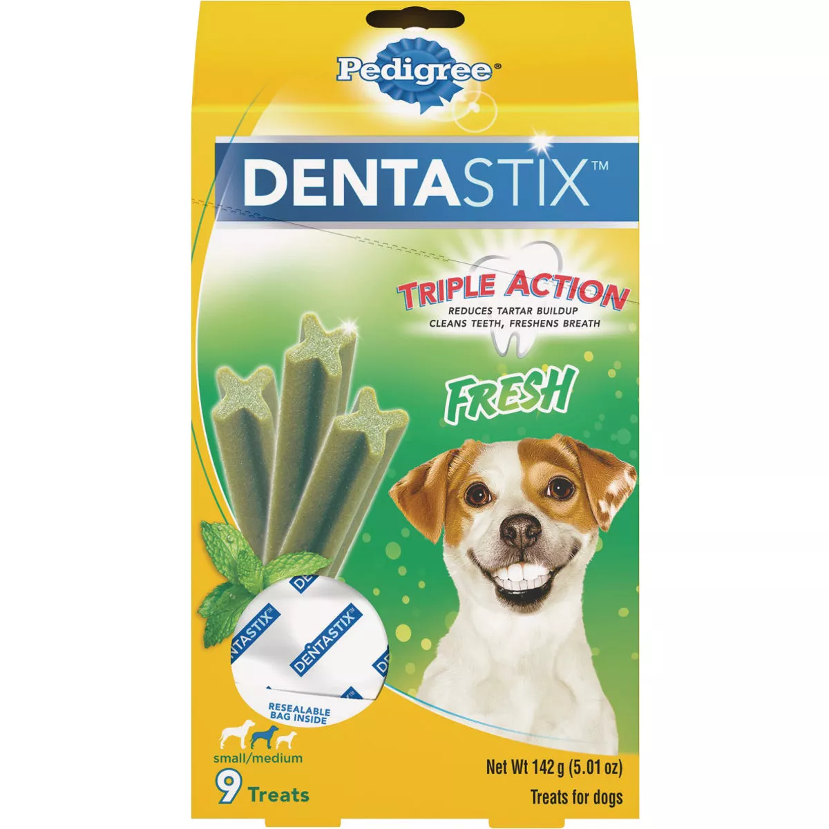 Pedigree Dentastix Small/Medium Dog Fresh Dental Dog Treat (9-Pack)