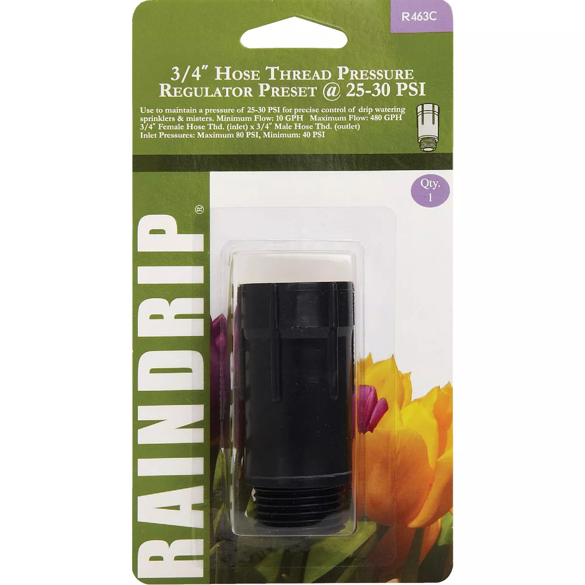 Raindrip 25-30 PSI 3/4 In. Hose Thread Preset Hose Pressure Regulator - photo 2