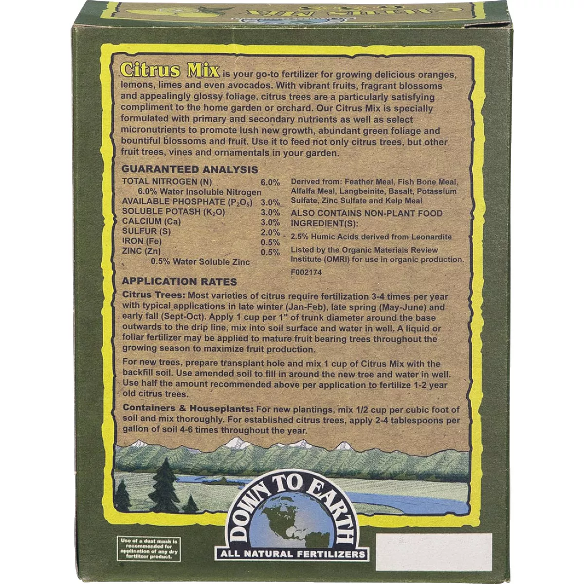 Down To Earth 15 Lb. 6-3-3 Citrus Mix - photo 4