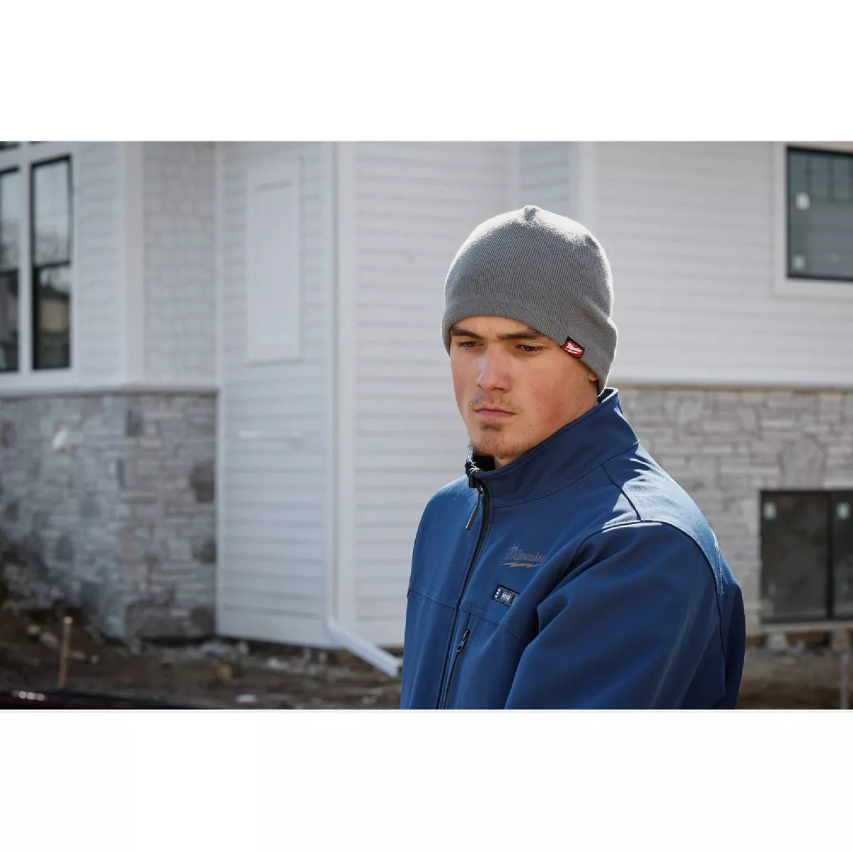 Milwaukee Gray Fleece-Lined Acrylic Beanie Sock Cap - photo 2