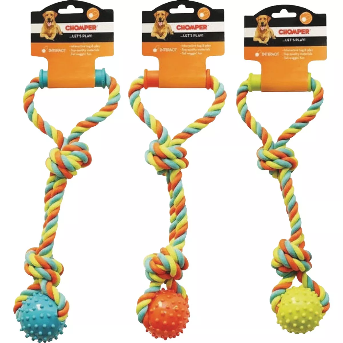 Boss Pet Chomper Rope Tugger with Spike Ball & Handle - photo 2