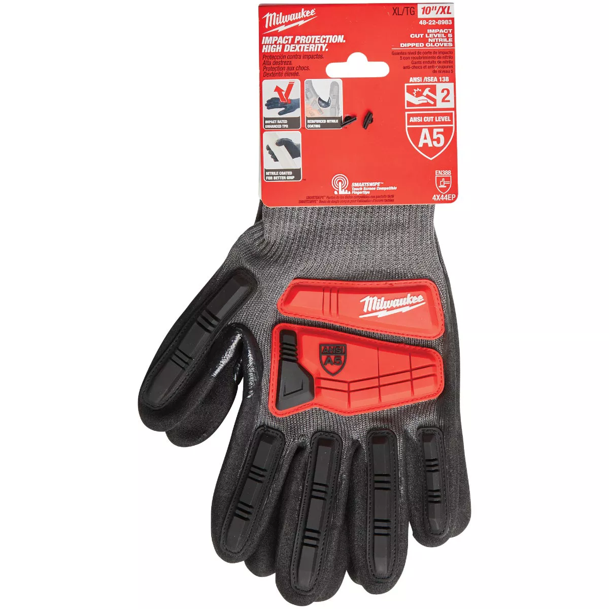 Milwaukee Impact Cut Level 5 Unisex XL Nitrile Dipped Work Gloves - photo 2
