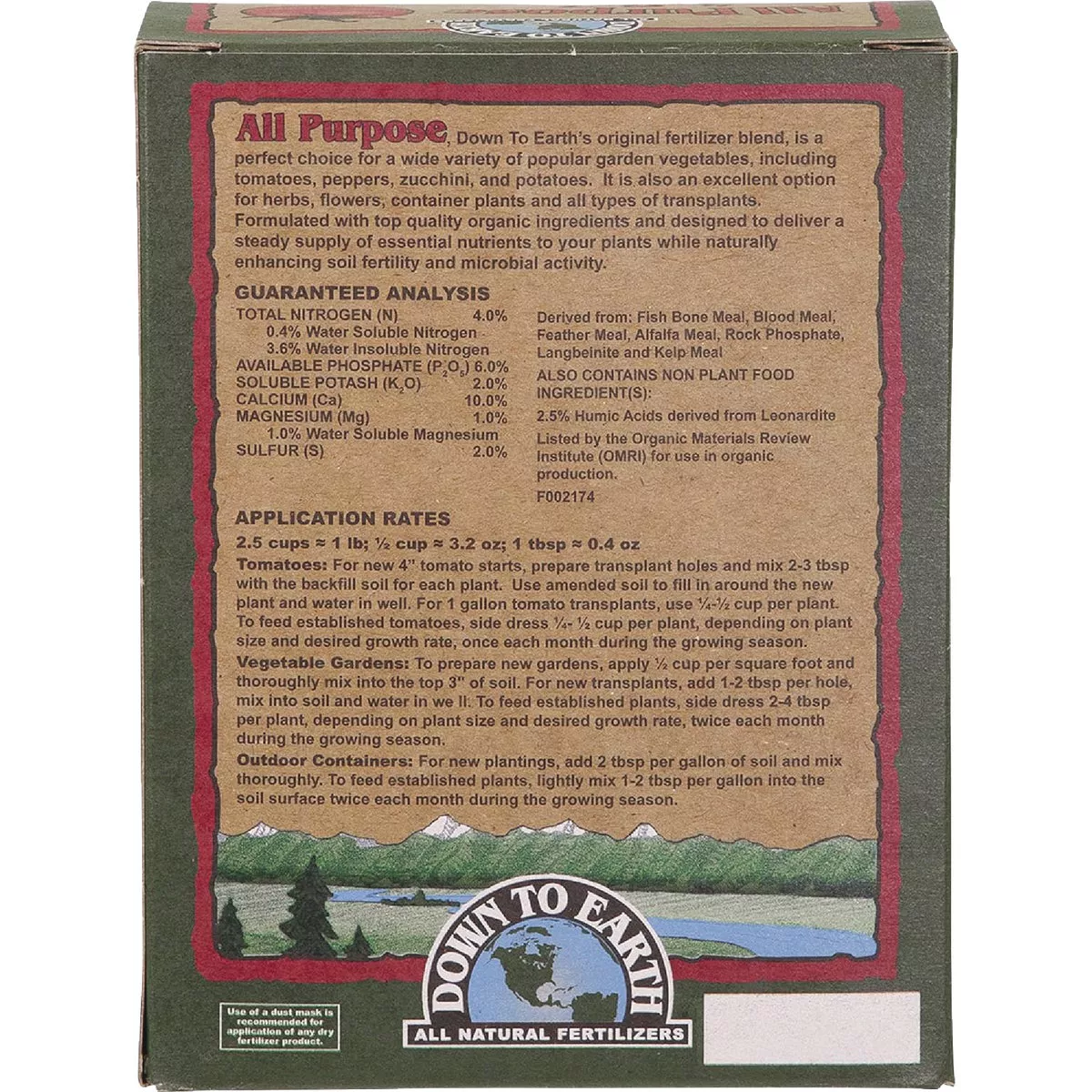 Down To Earth 1 Lb. 4-6-2 All Purpose Mix - photo 4