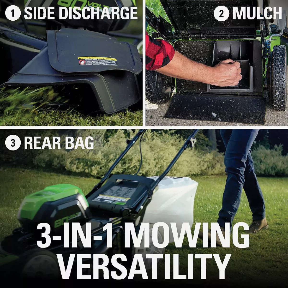 Greenworks 21 In. Push Lawn Mower with Dual Battery Ports and 4.0 Ah Battery & 4 Amp Rapid Charger - photo 3