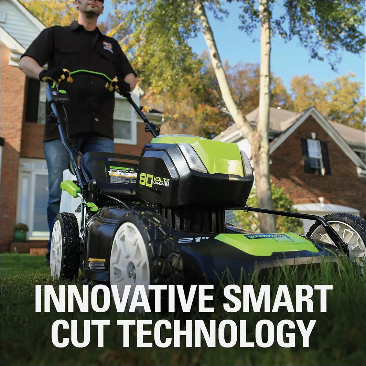Greenworks 21 In. Push Lawn Mower with Dual Battery Ports and 4.0 Ah Battery & 4 Amp Rapid Charger - photo 5