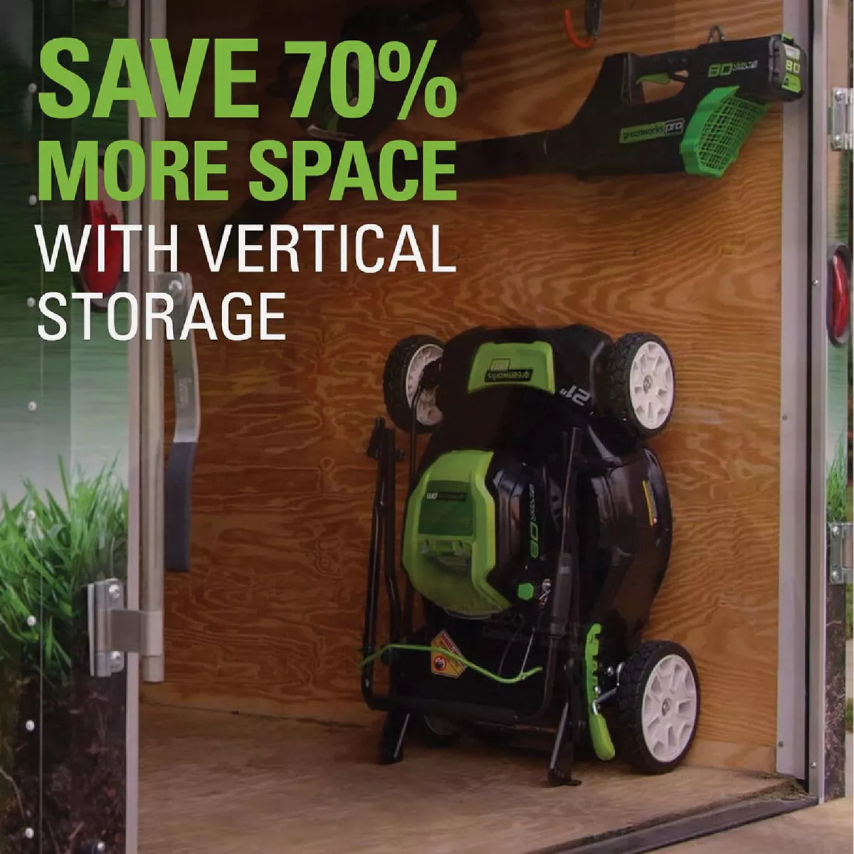 Greenworks 21 In. Push Lawn Mower with Dual Battery Ports and 4.0 Ah Battery & 4 Amp Rapid Charger - photo 7